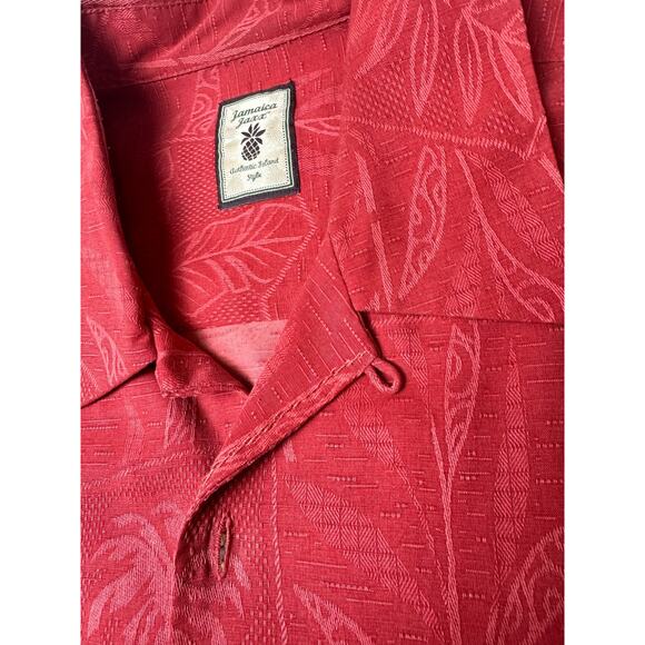 Jamaica Jaxx Island Outfitters Short Sleeve Silk Mens Button Down Shirt Size XXL - Picture 2 of 8